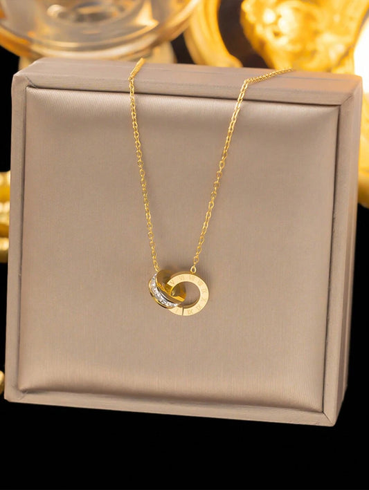 Lumera Roman Elegance Jewelry Set – Stainless Steel Necklace, Bracelet & Earrings